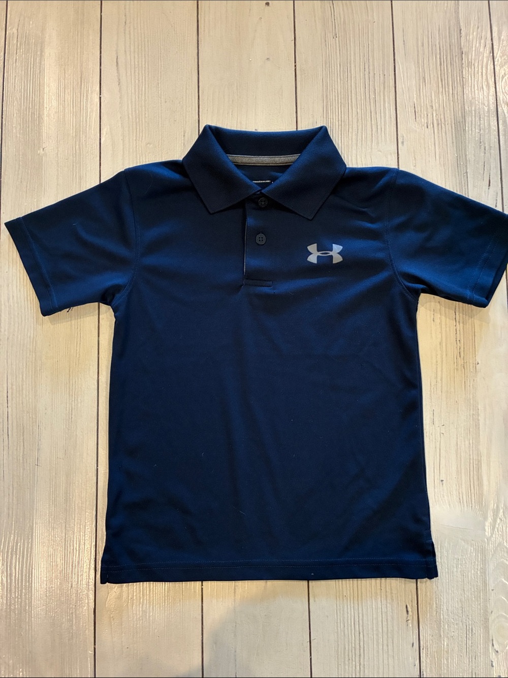 Under Armour Boys' Dark Blue Polo with Chest Logo